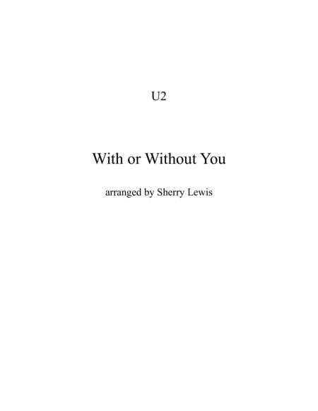 With Or Without You For String Quintet Sheet Music