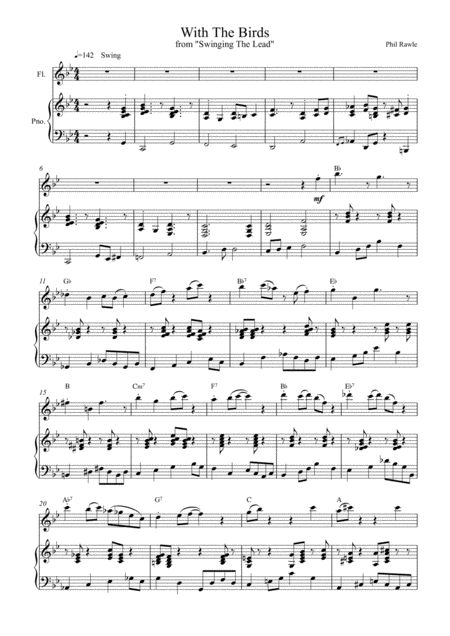 Free Sheet Music With The Birds Flute Solo