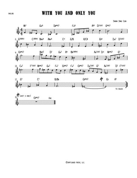 Free Sheet Music With You And Only You