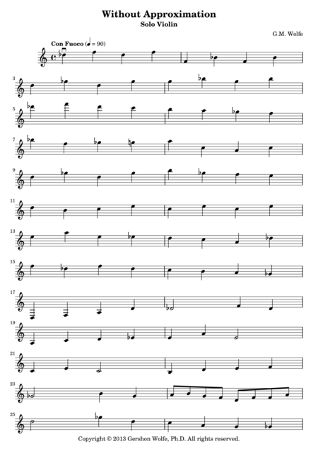 Free Sheet Music Without Approximation