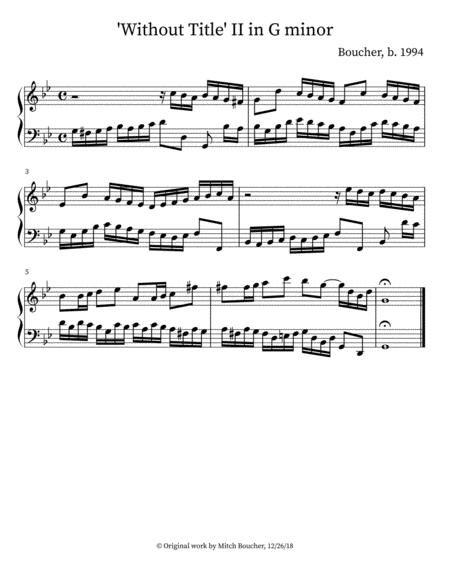 Without Title Ii In G Minor Sheet Music