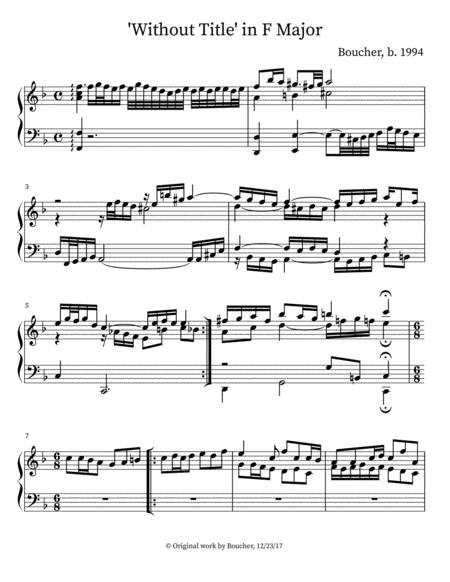 Free Sheet Music Without Title In F Major