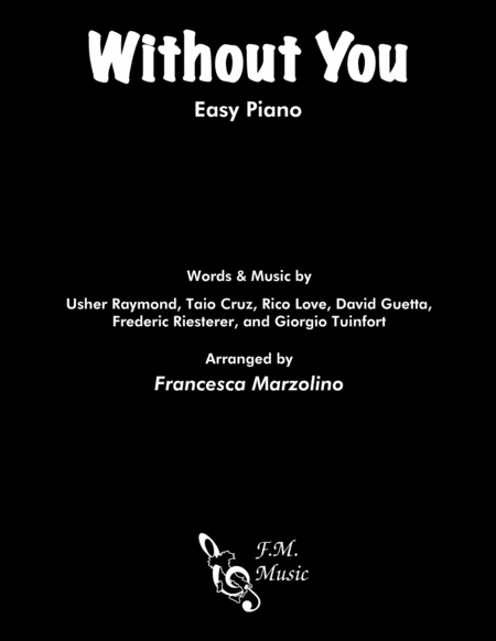 Without You Easy Piano Sheet Music