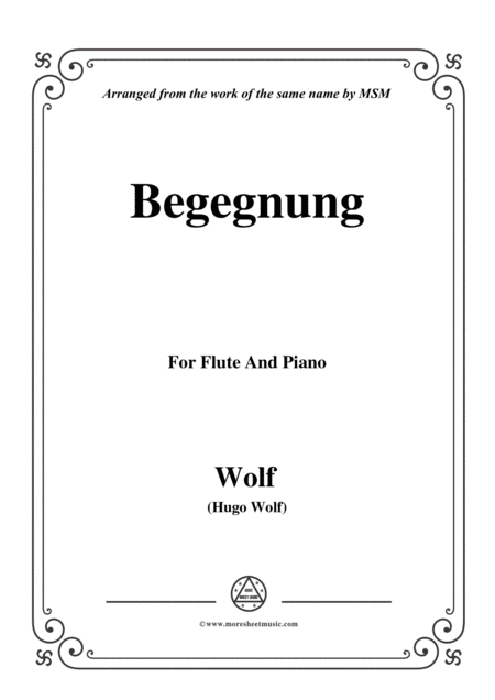 Wolf Begegnung For Flute And Piano Sheet Music