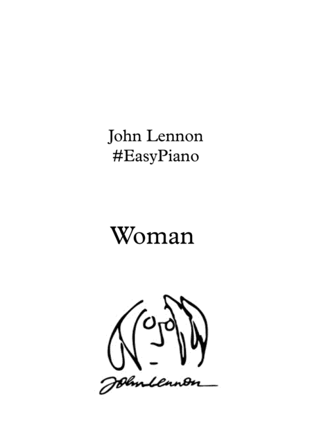 Woman John Lennon Easy Piano Sheet Music