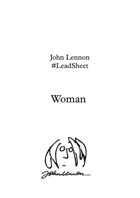 Free Sheet Music Woman John Lennon Lead Sheet Bass Clef