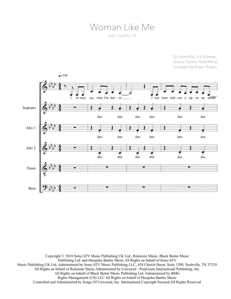 Woman Like Me Sheet Music