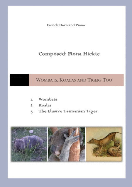 Wombats Koalas And Tigers Too Sheet Music