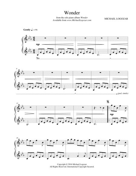 Free Sheet Music Wonder