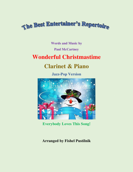 Wonderful Christmastime For Clarinet And Piano Jazz Pop Version Video Sheet Music