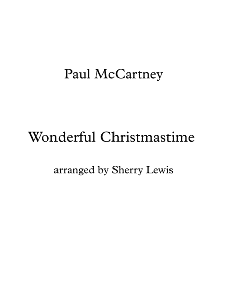 Wonderful Christmastime String Quartet For String Quartet Sheet Music