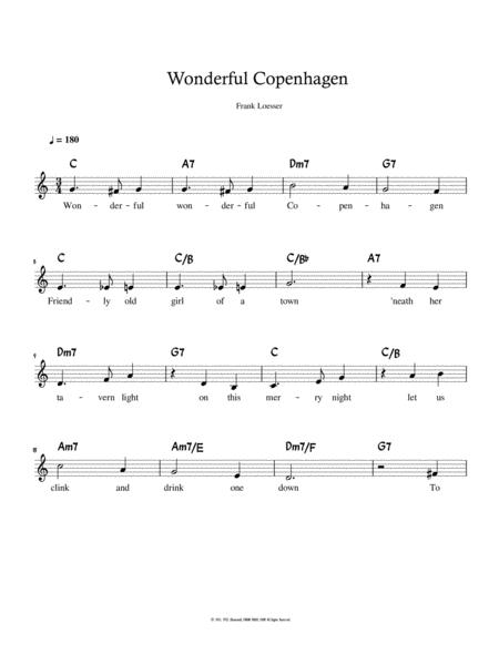 Wonderful Copenhagen C Sheet Music