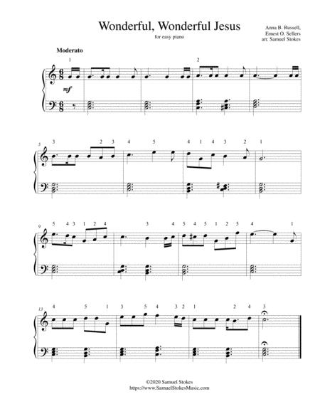 Wonderful Wonderful Jesus For Easy Piano Sheet Music