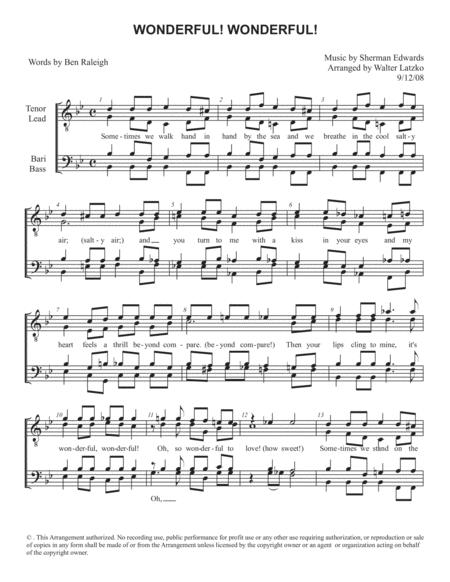 Wonderful Wonderful Sheet Music