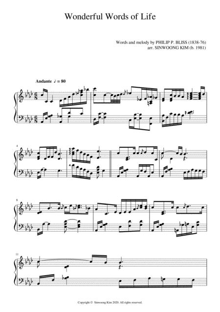 Wonderful Words Of Life Piano Solo In Ab Major Sheet Music