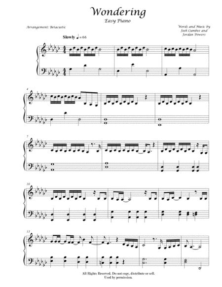 Wondering High School Musical Sheet Music Easy Piano Sheet Music