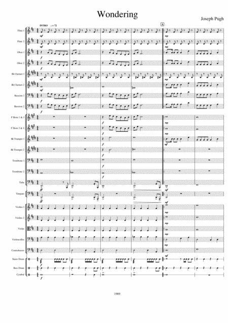 Wondering Sheet Music