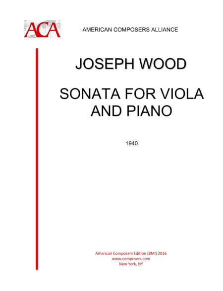 Wood Sonata For Viola And Piano Sheet Music