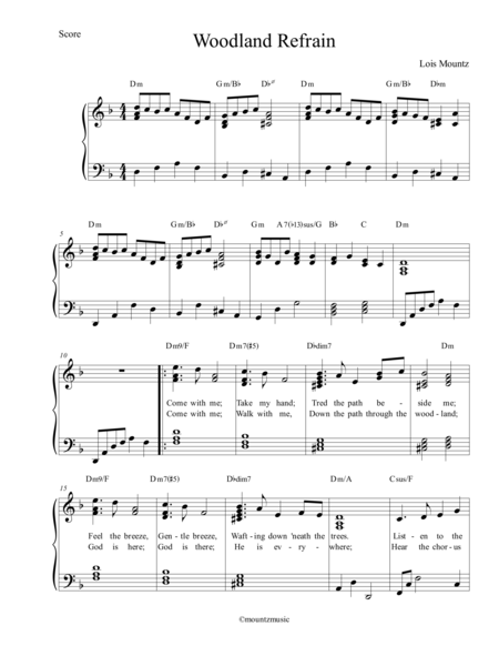 Free Sheet Music Woodland Refrain