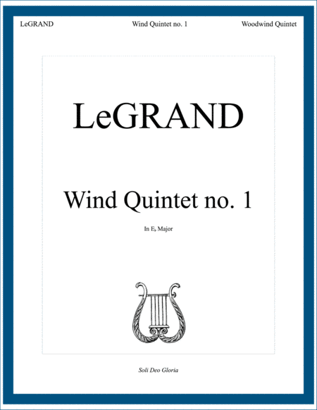 Woodwind Quintet No 1 In Eb Major Legrand Sheet Music