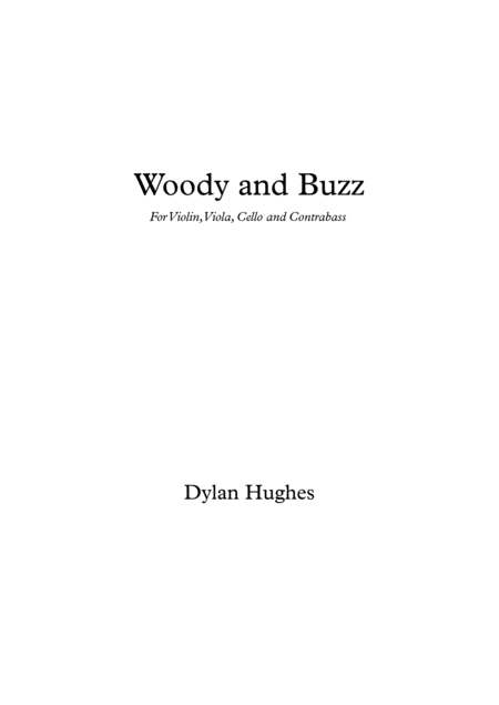 Woody And Buzz For String Quartet Vn Va Vc Cb Sheet Music