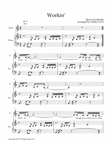 Workin Pvg Sheet Music