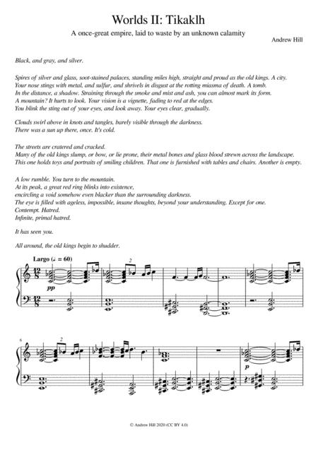 Worlds Ii Tikaklh Sheet Music