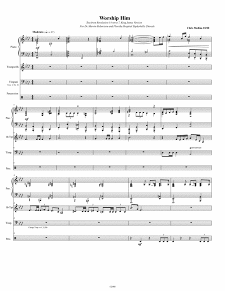 Free Sheet Music Worship Him Directors Score And Instrument Parts
