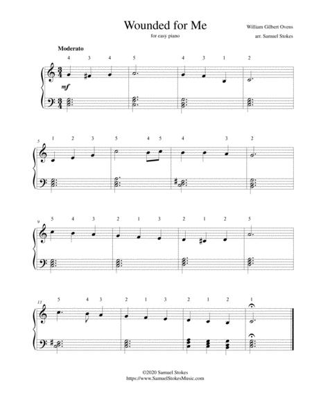 Free Sheet Music Wounded For Me For Easy Piano