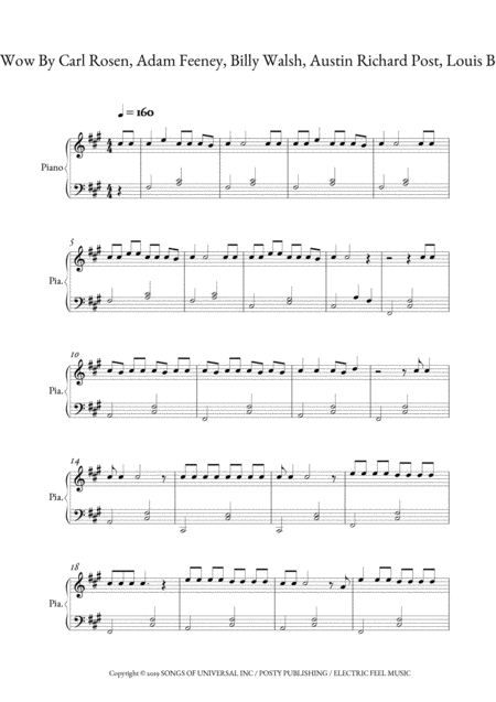 Free Sheet Music Wow By Post Malone For Easy Piano