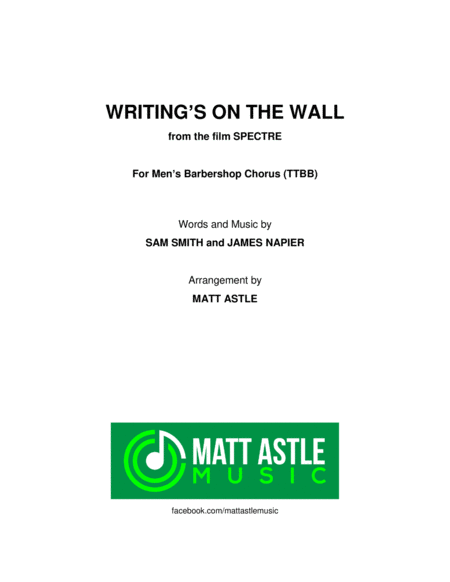 Writings On The Wall From The Film Spectre Sheet Music