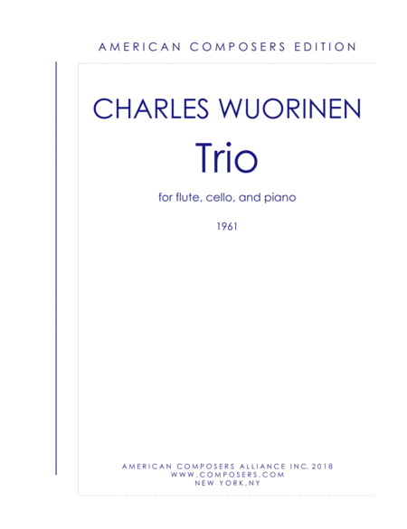 Free Sheet Music Wuorinen Trio