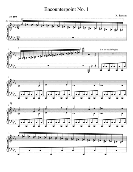X Sanctus Encounterpoint Piano Solo Sheet Music