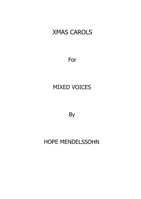 Free Sheet Music Xmas Carols For Mixed Voices