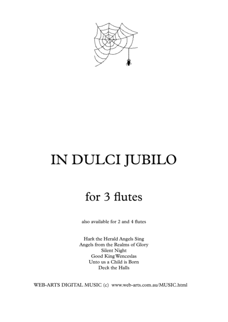Xmas In Dulci Jubilo For 3 Flutes Sheet Music