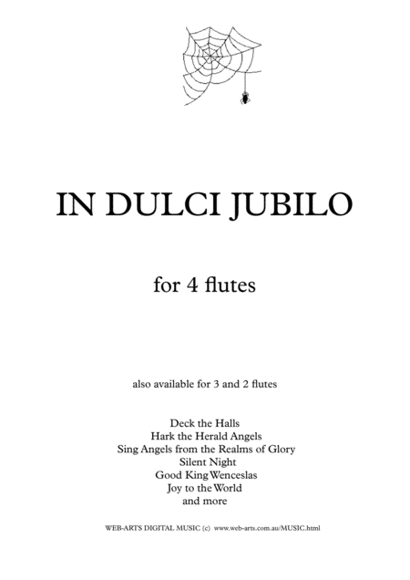 Xmas In Dulci Jubilo For 4 Flutes Sheet Music