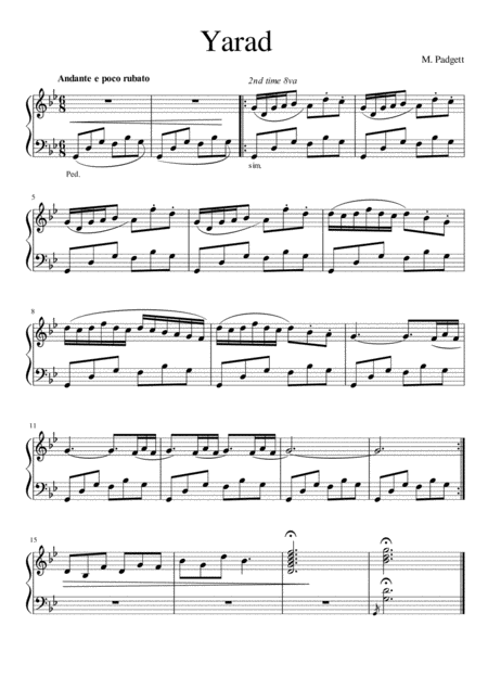 Free Sheet Music Yarad