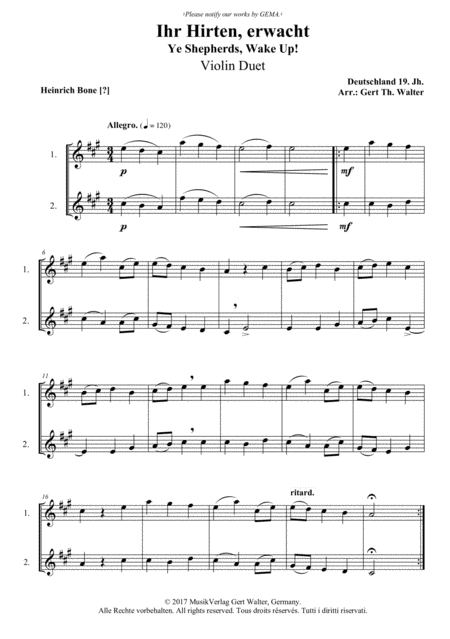 Ye Shepherds Wake Up Sheet Music