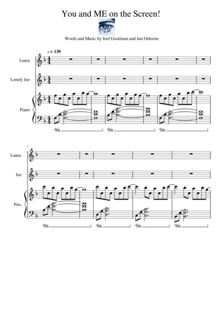 Free Sheet Music You And Me On The Screen