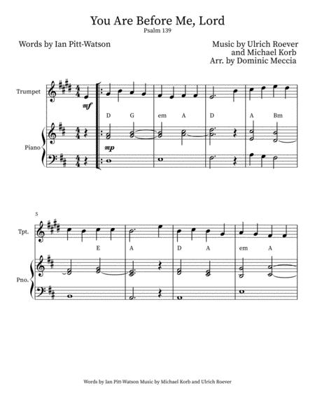 You Are Before Me Lord Bb Instruments Sheet Music