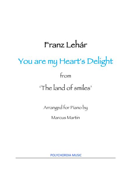 You Are My Heart Delight By Franz Lehar Sheet Music