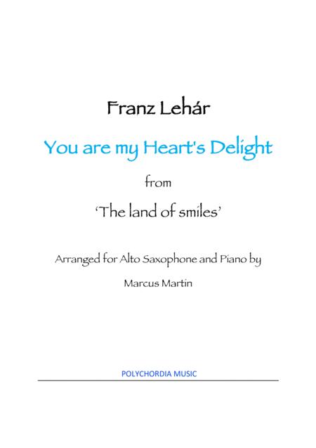 You Are My Heart Delight For Alto Sax And Piano Sheet Music