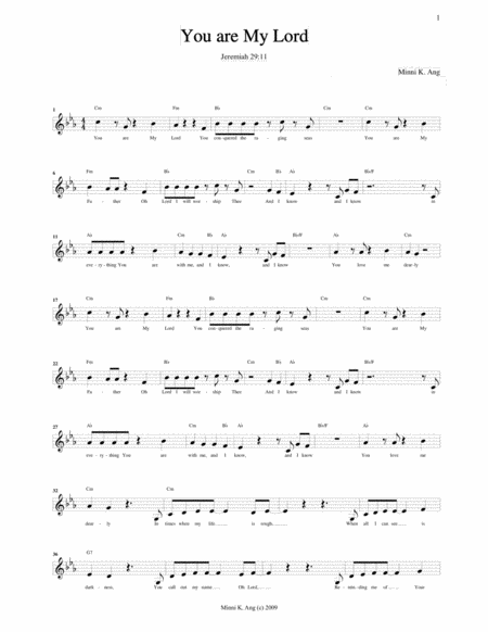 You Are My Lord Sheet Music