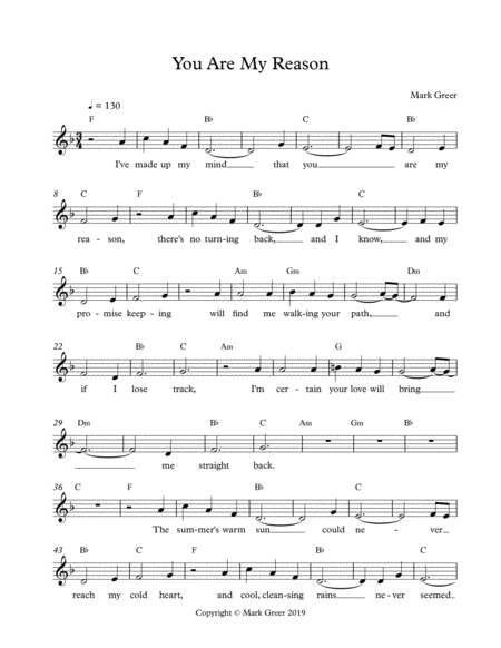 You Are My Reason Sheet Music