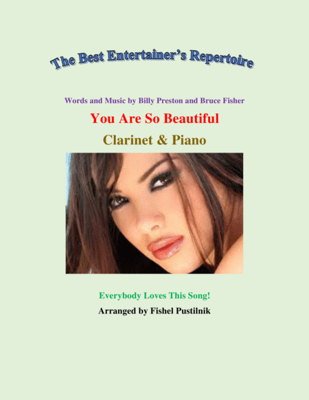 Free Sheet Music You Are So Beautiful For Clarinet And Piano Jazz Pop Version