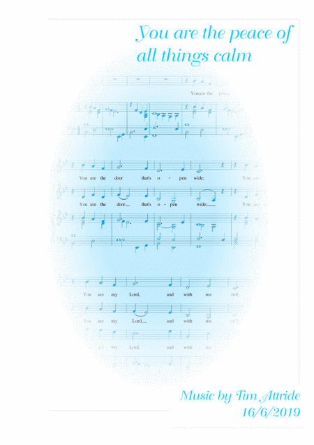 You Are The Peace Of All Things Calm Sab Version Sheet Music