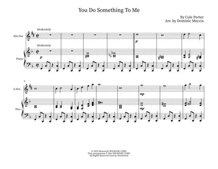 You Do Something To Me Alto Bari Sax And Piano Sheet Music