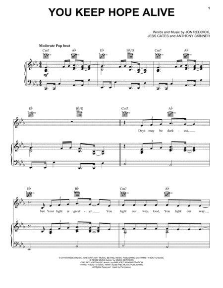 You Keep Hope Alive Sheet Music