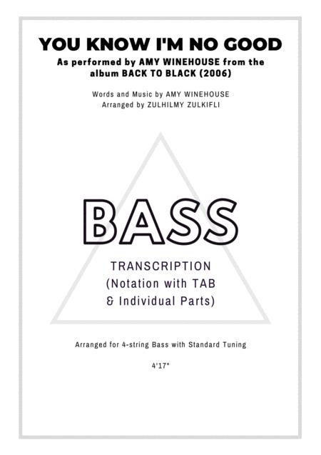 Free Sheet Music You Know I M No Good Bass Transcription With Tab