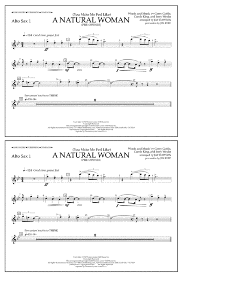 You Make Me Feel Like A Natural Woman Pre Opener Arr Jay Dawson Alto Sax 1 Sheet Music